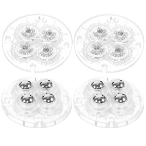 SOLUSTRE 4pcs Mini Swivel Adhesive Ball Bearing Casters Small Stick-on Wheels for Trash Can Furniture Base Moving with Steel Bearings in Saudi Arabia