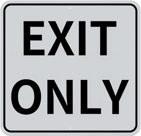 Colingmill Exit Only Metal Sign 18 x 18 Inch Heavy-duty Aluminum Do Not Enter Sign UV Printed, Weather Resistant Safety Material for Parking Lot, Garage, Road, Driveway, Business, Black and White in Saudi Arabia