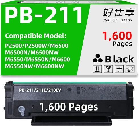 PB210 PB211 PB-210 PB-211 Black Toner Cartridge Compatible for Pantum PB-210E PB-210S PB-211E PB-211EV P2200 P2207 P2500 P2502 M6500 M6550 M6552 M6600 M6602 Printer (PB210 Toner-1600Pages) in Saudi Arabia