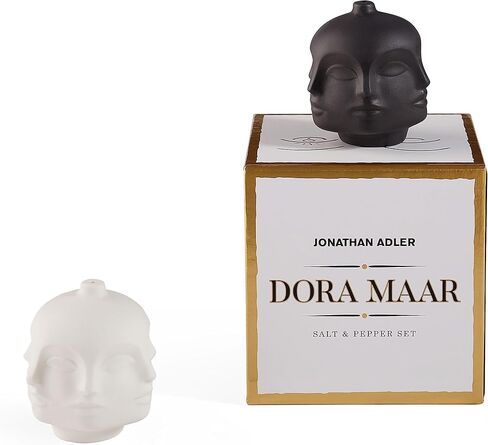 Jonathan Adler Dora Maar Salt & Pepper Set, White/Black, Small in Saudi Arabia