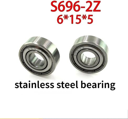 1pcs Inner Hole 6 Outer Diameter 15 Thickness 5mm Stainless Steel 696 Quiet Bearing Rust Corrosion Fishing Tackle Bearing(440 Material) in Saudi Arabia