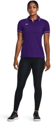Under Armour Womens Team Tipped Polo - Breathable and Lightweight XXL Purple-White in Saudi Arabia