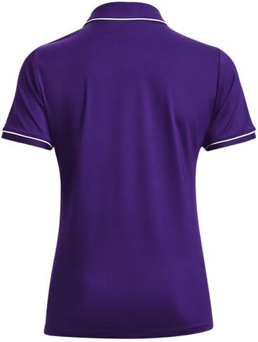 Under Armour Womens Team Tipped Polo - Breathable and Lightweight XXL Purple-White in Saudi Arabia