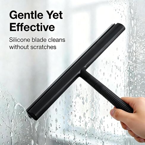 Detachable Silicone Squeegee, Streak-Free Glass Cleaner with Soft Flexible Blade, Space-Saving Easy Storage Design for Bathroom, Mirror, Car Windshield in Saudi Arabia