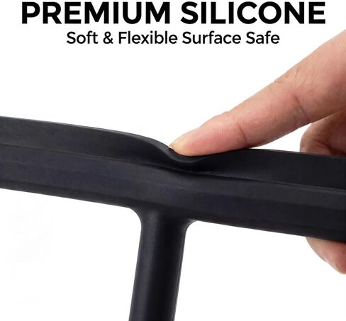 Detachable Silicone Squeegee, Streak-Free Glass Cleaner with Soft Flexible Blade, Space-Saving Easy Storage Design for Bathroom, Mirror, Car Windshield in Saudi Arabia