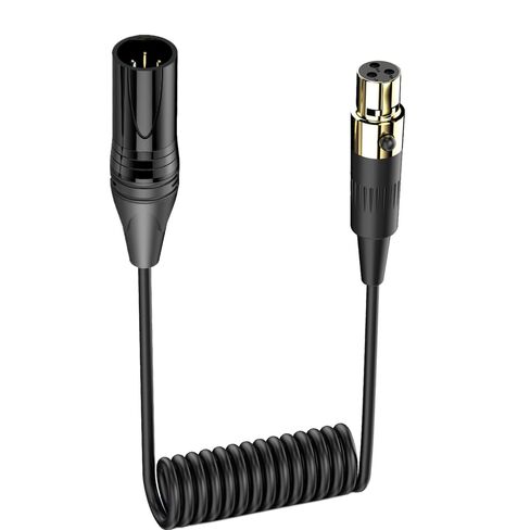 ملفوف 3 دبوس XLR ذكر إلى 3 دبوس صغير XLR أنثى محول الصوت كابل ميكروفون للميكروفون الصغير، الكاميرا، خلاط الصوت، مكبر الصوت، 0.5 متر in Kuwait