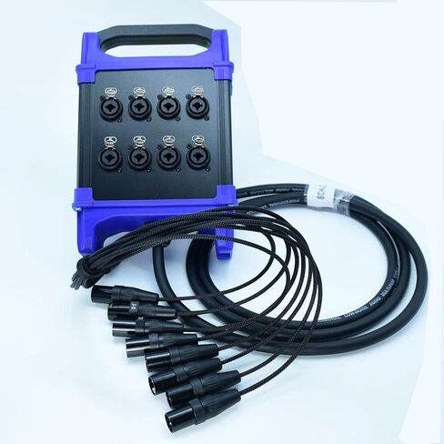 Arklove 8-Channel Low Profilemale XLR 1/4" TRS Female Send Sub Combo Splitter Snake Cable 50ft in Saudi Arabia