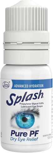 Splash Pure PF Preservative-Free Lubricating Eye Drops for Dry Eyes, Advanced Hydration with Hyaluronate, Smooth, Comfortable Feel, Multi-Dose Bottle (10mL) (Pack of 1) in Saudi Arabia