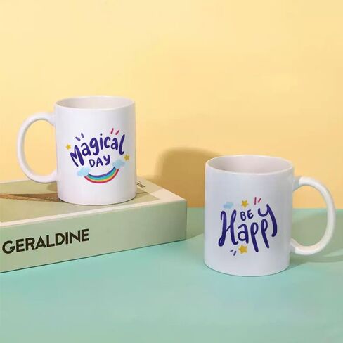 36pcs Sublimation Mugs, 11oz White Coffee Cup Set, Ceramic Coffee Mug, with Foam Box, Machine Washable, White Ceramic Cups Bulk Mugs for Tea Latte Hot Cocoa in Saudi Arabia