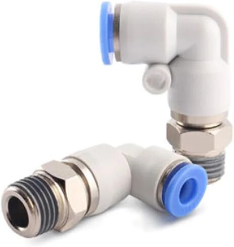1pc 360 Degree High Speed Rotation 4~12mm Pneumatic Tube Connectors Elbow Quick Fittings Air fitting 1/8" 1/4" 3/8" 1/2" male thread(6mm,M5) in Saudi Arabia