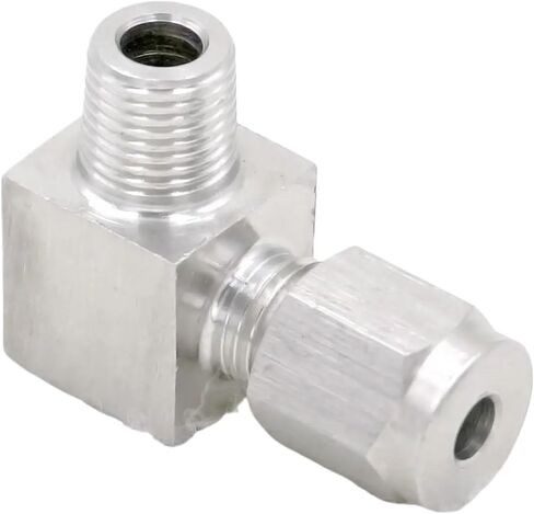 أنبوب مناسب O/D 4mm -1/8 "BSPT الكوع 304 الفولاذ المقاوم للصدأ الطويق تركيب ضغط الهواء الهوائي in Kuwait