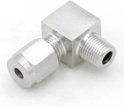 أنبوب مناسب O/D 4mm -1/8 "BSPT الكوع 304 الفولاذ المقاوم للصدأ الطويق تركيب ضغط الهواء الهوائي in Kuwait