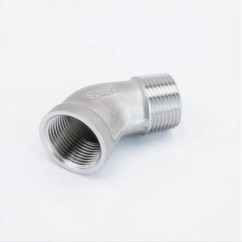 1/4 "3/8" 1/2 "3/4" 1 "1-1/4" 1-1/2" 2" BSPT أنثى إلى ذكر 45 درجة الكوع موصل المقرنة 304 تركيب الأنابيب غير القابل للصدأ (2") in Kuwait