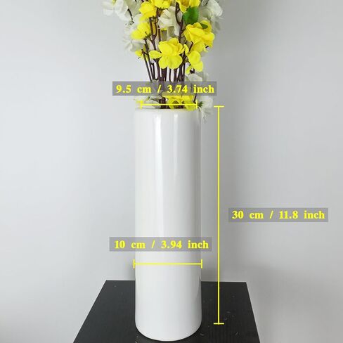 White Ceramic Flower Vases,12 Inch Tall Modern Textured Vases for Pampas Grass Flower, Minimalist Large Vase for Home Decor,Farmhouse,Shelf,Table Centerpieces,Living Room Decorations in Saudi Arabia