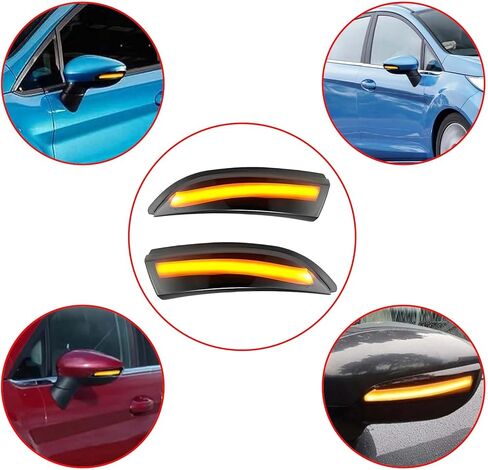 مجموعة المصابيح الأمامية متوافقة مع 2014 2015 2016 2017 2018 2019 Ford Fiesta Halogen للسائق وجانب الركاب، تتضمن المصابيح غطاء من الكروم in Kuwait