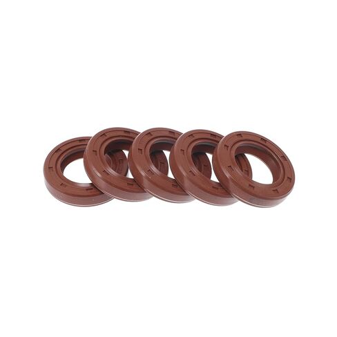 Universal Oil Seal TC Double Lip W Steel Spring Seal Ring Rotary Shaft Seal 17x28x6mm High Pressure FKM Rubber Brown 5 Pcs in Saudi Arabia
