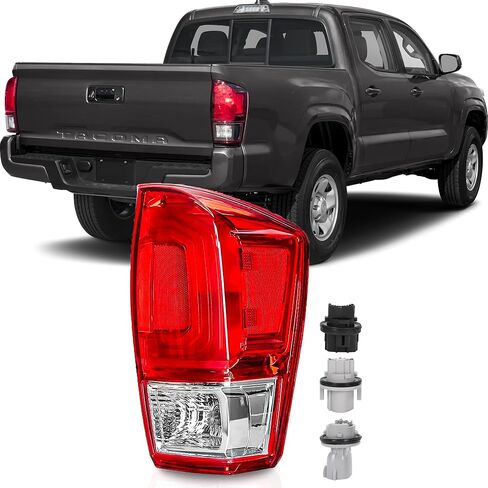 Tail Lights Assembly Pair for 2016 2017 2018 2019 2020 2021 2022 2023 Toyota Tacoma Taillights Rear Back Brake Lamps Left Driver and Right Passenger Side,Black Housing Clear Lens with Black Bezel in Saudi Arabia