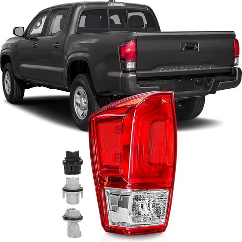 Tail Lights Assembly Pair for 2016 2017 2018 2019 2020 2021 2022 2023 Toyota Tacoma Taillights Rear Back Brake Lamps Left Driver and Right Passenger Side,Black Housing Clear Lens with Black Bezel in Saudi Arabia