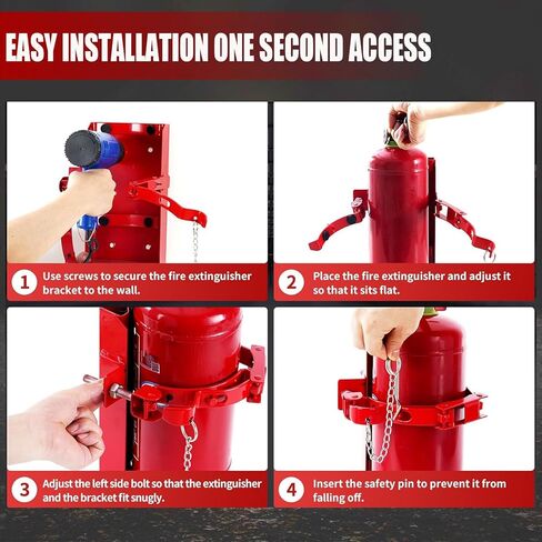 Fire Extinguisher Mount,Fits 20lb Dry/10lb Co2 Extinguisher, Heavy Duty Fire Extinguisher Holder Perfect for Wall Mount,for School Home Garage Laboratory and Vehicle (20LBS) in Saudi Arabia