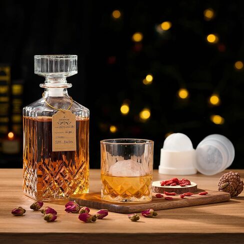 مجموعة هدايا ComboJoy Whisky Infusion Kit للرجال - 12 مكونًا طبيعيًا، الدورق، وعاء التسريب، الزجاج، قالب الثلج - مجموعة منقوع الويسكي والبوربون والروم والكوكتيل من أجله، والأب، والزوج in Saudi Arabia