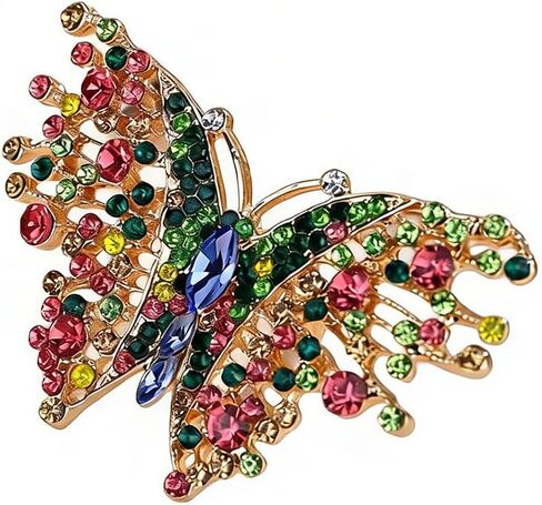 Jumwrit Boho Big Crystal Butterfly Ring Sparkling Rhinestone Knuckle Ring Statement Wrap Vintage Finger Ring Adjustable Open Band Ring Wedding Party Cocktail Jewelry for Women in Saudi Arabia