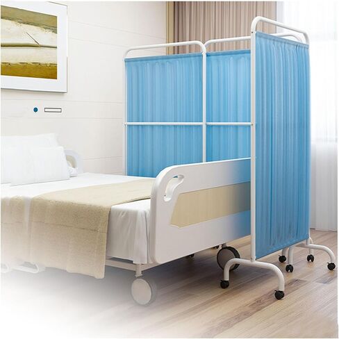 1-5 Panels Portable Medical Privacy Screen,Folding Rolling Privacy Screen,6ft High Room Divider with Wheel for Clinic/Office/Beauty Salon(Brown,5-Panel) in Saudi Arabia