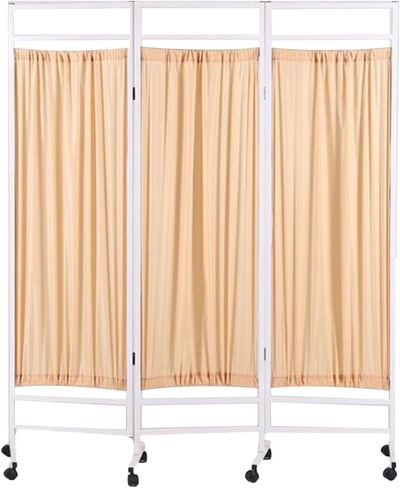 Mobile Medical Privacy Screen, 3/4/5/6/7/8 Panels, Portable Room Divider with Wheels, 1.8M High Foldable Room Divider for Hospital/Office/Beauty Salon (Color:Blue, Size:8 in Saudi Arabia