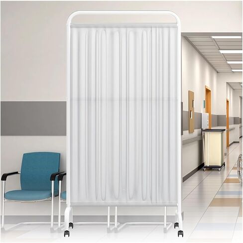 Portable Medical Privacy Screen,Freestanding Wall Separator with Wheels, Stainless Steel Oxford Cloth 6ft High Mobile Folding Privacy Screen for Beauty Salon/Office/Exam in Saudi Arabia