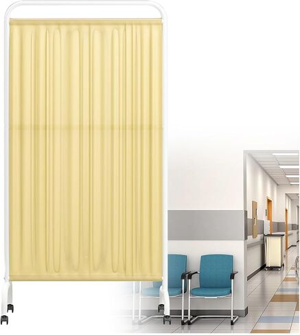 Portable Medical Privacy Screen,Freestanding Wall Separator with Wheels, Stainless Steel Oxford Cloth 6ft High Mobile Folding Privacy Screen for Beauty Salon/Office/Exam in Saudi Arabia