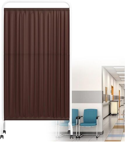 Portable Medical Privacy Screen,Freestanding Wall Separator with Wheels, Stainless Steel Oxford Cloth 6ft High Mobile Folding Privacy Screen for Beauty Salon/Office/Exam in Saudi Arabia