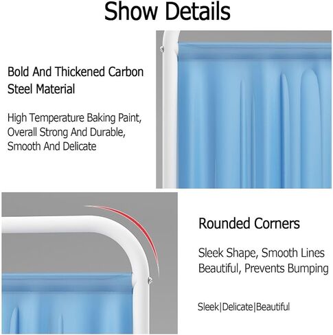 Portable Medical Privacy Screen,Freestanding Wall Separator with Wheels, Stainless Steel Oxford Cloth 6ft High Mobile Folding Privacy Screen for Beauty Salon/Office/Exam in Saudi Arabia