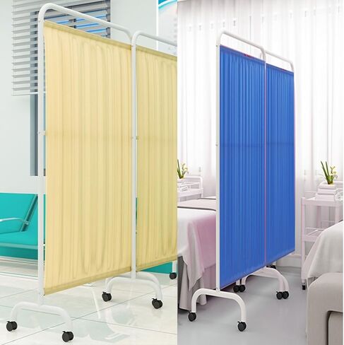 Portable Medical Privacy Screen,Freestanding Wall Separator with Wheels, Stainless Steel Oxford Cloth 6ft High Mobile Folding Privacy Screen for Beauty Salon/Office/Exam in Saudi Arabia
