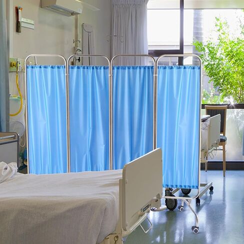 شاشة خصوصية طبية، مقسم غرفة متنقل مكون من 4 قطع وشاشة خصوصية قابلة للطي مع عجلات لغرفة الطوارئ ومركز المستشفى ومقسم المستشفى in Kuwait