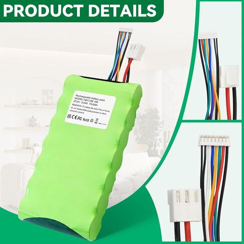 Replacement for Eureka BP25220F Battery, Compatible with Eureka NEC180 NEC185 RapidClean Pro Cordless Stick and Handheld Vacuum Cleaner Upgrade Rechargeable li ion Battery Model BP25220F 25.2V 3000mAh in Saudi Arabia