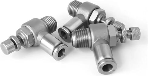 SL304 stainless steel pneumatic quick coupling hose 12mm M5" 1/8" 1/4" 3/8" 1/2 air speed control valve acceleration valve(3/8") in Saudi Arabia