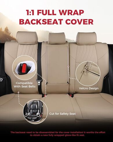 FREESOO Leather Seat Covers for Toyota RAV4 - Waterproof Custom Fit Car Seat Covers Full Set for Toyota RAV4 2019-2025 LE XLE Limited XLE Premium - NOT for Hybrid in Saudi Arabia