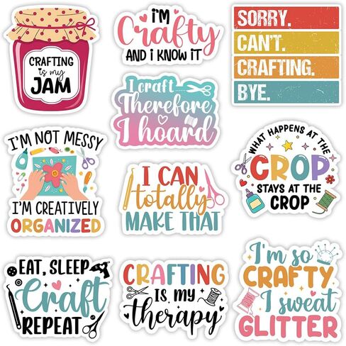 SODAVA (10pcs, 3in) Funny ADHD Sticker Pack – Cute Motivational Stickers for Laptop, Water Bottle, Planner, or Journal, Colorful Vinyl Decals for Students, Fun Mental Focus & Productivity Humor in Saudi Arabia