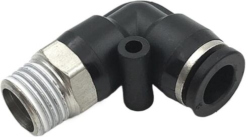 PL black pneumatic quick connector 4mm-12mm hose connector outer diameter 1/8" 1/4" 3/8" 1/2" elbow plug-in connector(PL6-01) in Saudi Arabia