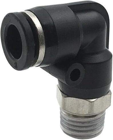 PL black pneumatic quick connector 4mm-12mm hose connector outer diameter 1/8" 1/4" 3/8" 1/2" elbow plug-in connector(PL6-01) in Saudi Arabia