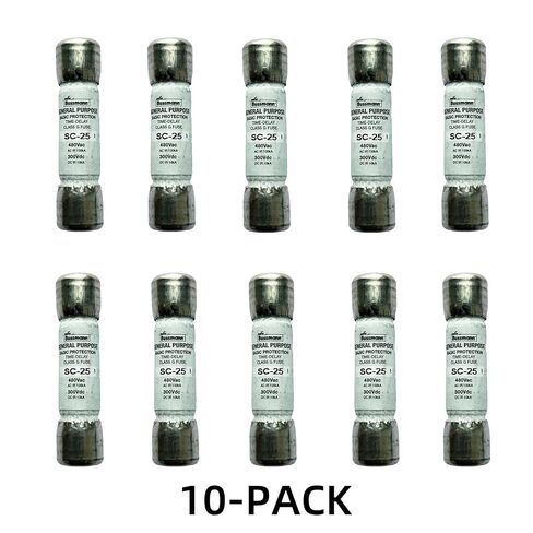 10-Pack New SC-25 SC-25A SC 25A 480Vac Time Delay Fuse,BP/SC-25A Current Limiting Class G Rejection Cartridge Fuses in Kuwait
