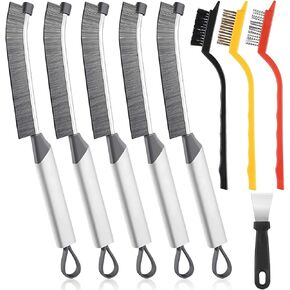 Crevice Cleaning Brush Set-9-Piece, Scratch-Free Hard Bristle Gap Scrubber with Protective Tip, Non-Shedding Detail Brushes for Window Tracks, Bathroom Grout, Blenders & Kitchen Sinks in Kuwait