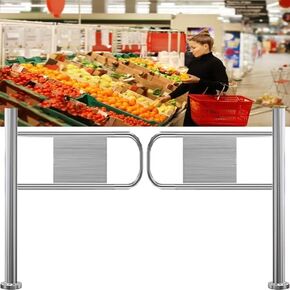 Safety Revolving Door Spring Loaded Swing Gate for Secure Entrances Perfect for Supermarkets High Traffic Areas & Public Spaces Enhanced Security Solution in Saudi Arabia