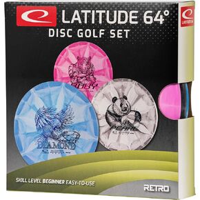 مجموعة أقراص الجولف للمبتدئين Latitude 64 Beginner Retro Burst Disc | تتضمن المجموعة ياقوتة قديمة، ولؤلؤة قديمة، وألماس قديم | ستختلف ألوان القرص والطوابع (3 أقراص) in Kuwait