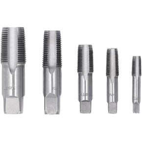 NPT Pipe Tap Set, Carbon Steel Thread Sizes 3/4 1/2 3/8 1/4 1/8in with Storage, NPT Thread Forming Tap for Plumbing, Automotive in Kuwait