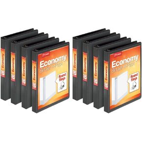 Cardinal Economy 3 Ring Binder, 1 Inch, Presentation View, Black, Holds 225 Sheets, Nonstick, PVC Free, 4 Pack of Binders (79512) in Saudi Arabia