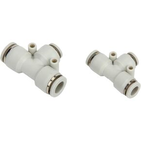 Quick Plugs Connector Plastic White Tee Reducer PEN Connect Pneumatic Components 2Pcs(WhitePEN12-8-12) in Saudi Arabia