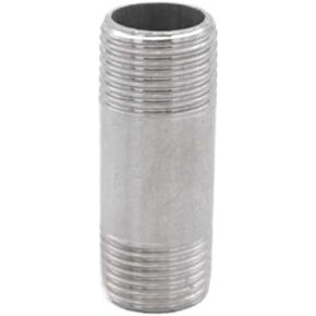 1/8" 1/4" 3/8" 1/2" 3/4" 1" 2“ Male Thread Equal Extension Tube Pipe Fitting 304 Stainless Steel Connector 100/200/300/400mm(50mm,2") in Kuwait
