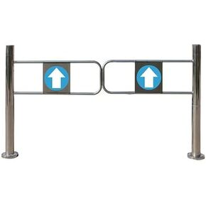 Stainless Steel One Way Swing Door for Supermarkets & Warehouses Automatic Pedestrian Entrance Gate Metal Door (100x97 cm Silver) in Saudi Arabia