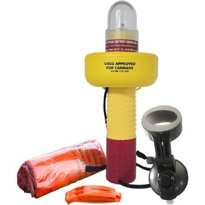 Sirius Signal C-1003 SOS LED Flare Electronic Visual Distress Signal Kit with Daytime Distress Flag and Whistle - CG Approved - Legally Never Buy Flares Again in Saudi Arabia