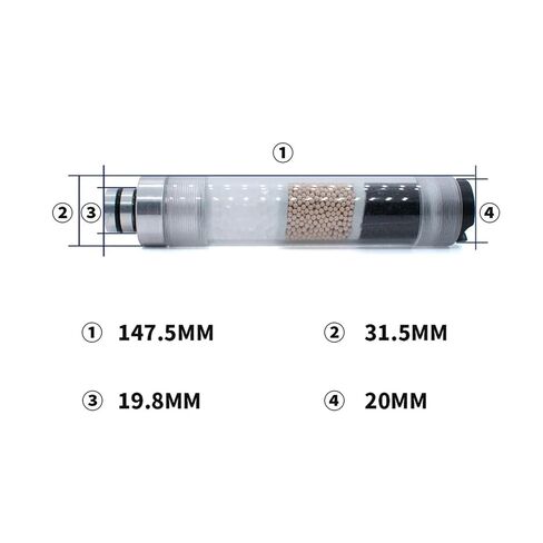 4500Psi 300Bar 30Mpa PCP ضاغط الهواء فاصل الزيت عن الماء أنبوب فلتر الهواء ذو ​​الضغط العالي عنصر فلتر فاصل غاطس (S-فحم منشط) in Kuwait